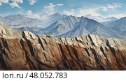 rift fault block mountains ai generated. Стоковое AI-изображение, AI-художник Vectorwin / Фотобанк Лори