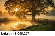 daybreak morning evening ai generated. Стоковое AI-изображение, AI-художник Vectorwin / Фотобанк Лори