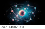 neutron atom types ai generated. Стоковое AI-изображение, AI-художник Vectorwin / Фотобанк Лори
