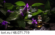 aroma patchouli oil ai generated. Стоковое AI-изображение, AI-художник Vectorwin / Фотобанк Лори