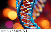 nucleotide dna double helix ai generated. Стоковое AI-изображение, AI-художник Vectorwin / Фотобанк Лори