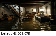dampness basement water damage ai generated. Стоковое AI-изображение, AI-художник Vectorwin / Фотобанк Лори
