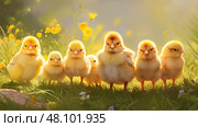 meadow little red hen ai generated. Стоковое AI-изображение, AI-художник Vectorwin / Фотобанк Лори