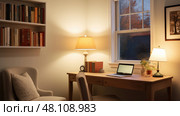 declutter clean home office ai generated. Стоковое AI-изображение, AI-художник Vectorwin / Фотобанк Лори
