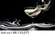 contrast black and white cocktails ai generated. Стоковое AI-изображение, AI-художник Vectorwin / Фотобанк Лори
