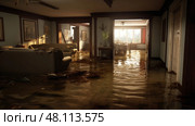 seepage water damage house ai generated. Стоковое AI-изображение, AI-художник Vectorwin / Фотобанк Лори