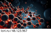 space carbon molecule ai generated. Стоковое AI-изображение, AI-художник Vectorwin / Фотобанк Лори