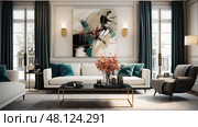 color elegant interior ai generated. Стоковое AI-изображение, AI-художник Vectorwin / Фотобанк Лори