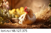 nest animal eggs production ai generated. Стоковое AI-изображение, AI-художник Vectorwin / Фотобанк Лори