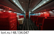 aisle airline interior ai generated. Стоковое AI-изображение, AI-художник Vectorwin / Фотобанк Лори