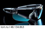 sleek technology glasses ai generated. Стоковое AI-изображение, AI-художник Vectorwin / Фотобанк Лори