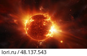 immense exploding sun ai generated. Стоковое AI-изображение, AI-художник Vectorwin / Фотобанк Лори