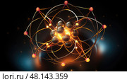 cloud atom model ai generated. Стоковое AI-изображение, AI-художник Vectorwin / Фотобанк Лори