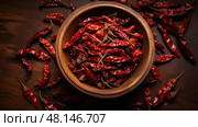 red heat pepper isolated ai generated. Стоковое AI-изображение, AI-художник Vectorwin / Фотобанк Лори