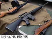 Syktyvkar, Komi, Russia, May 1, 2025, Weapons, rifles of the 2nd World War, Редакционное фото, фотограф Александр Поташев / Фотобанк Лори