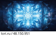 glass blue pattern ai generated. Стоковое AI-изображение, AI-художник Vectorwin / Фотобанк Лори
