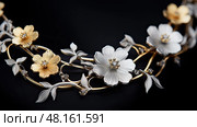 necklace silver and gold In the second photograph ai generated. Стоковое AI-изображение, AI-художник Vectorwin / Фотобанк Лори