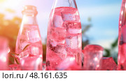 bottle pink transparent A pink transparent plastic bottle ai generated. Стоковое AI-изображение, AI-художник Vectorwin / Фотобанк Лори