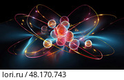 electron atom illustration ai generated. Стоковое AI-изображение, AI-художник Vectorwin / Фотобанк Лори