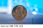 Moscow May 05 2025, Nobel Prize in Physics 2025, concept. Редакционное фото, фотограф Скрипачев Антон / Фотобанк Лори
