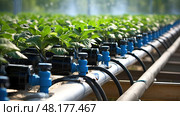 pump irrigation equipment ai generated. Стоковое AI-изображение, AI-художник Vectorwin / Фотобанк Лори