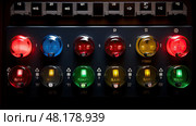 system indicator lights ai generated. Стоковое AI-изображение, AI-художник Vectorwin / Фотобанк Лори