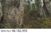 Adrspach-Teplice landscape mountain park (2023 год). Стоковое видео, видеограф Михаил Коханчиков / Фотобанк Лори