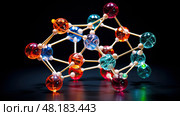 dna atom molecule ai generated. Стоковое AI-изображение, AI-художник Vectorwin / Фотобанк Лори