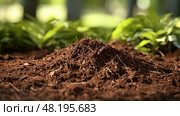 bark brown mulch ai generated. Стоковое AI-изображение, AI-художник Vectorwin / Фотобанк Лори