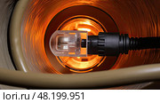duct electrical cable in ducts ai generated. Стоковое AI-изображение, AI-художник Vectorwin / Фотобанк Лори