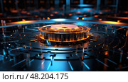 technology atomic quantum ai generated. Стоковое AI-изображение, AI-художник Vectorwin / Фотобанк Лори