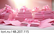 solidarity pink certificate ai generated. Стоковое AI-изображение, AI-художник Vectorwin / Фотобанк Лори