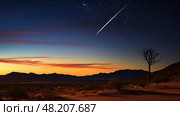 night shooting star ai generated. Стоковое AI-изображение, AI-художник Vectorwin / Фотобанк Лори