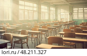 soft blurred school building interior ai generated. Стоковое AI-изображение, AI-художник Vectorwin / Фотобанк Лори