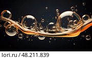 transient oil bubble ai generated. Стоковое AI-изображение, AI-художник Vectorwin / Фотобанк Лори
