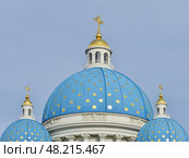 Троицкий собор в Санкт-Петербурге. Купола (2014 год). Редакционное фото, фотограф Александр Алексеев / Фотобанк Лори