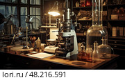 beaker laboratory equipment ai generated. Стоковое AI-изображение, AI-художник Vectorwin / Фотобанк Лори