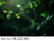 Blending nature and technology and data patterns. Стоковое AI-изображение, AI-художник Михаил Коханчиков / Фотобанк Лори