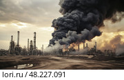 refery oil and gas in texas ai generated. Стоковое AI-изображение, AI-художник Vectorwin / Фотобанк Лори