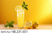 ade vitamin lemon yellow ai generated. Стоковое AI-изображение, AI-художник Vectorwin / Фотобанк Лори