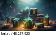 gaming loot box ai generated. Стоковое AI-изображение, AI-художник Vectorwin / Фотобанк Лори