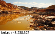 toxic mining gold ai generated. Стоковое AI-изображение, AI-художник Vectorwin / Фотобанк Лори