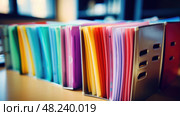 organization office folders ai generated. Стоковое AI-изображение, AI-художник Vectorwin / Фотобанк Лори