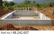 level foundation of a house ai generated. Стоковое AI-изображение, AI-художник Vectorwin / Фотобанк Лори