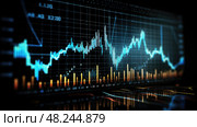 indicators stock chart black ai generated. Стоковое AI-изображение, AI-художник Vectorwin / Фотобанк Лори