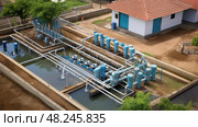 purification water treatment system ai generated. Стоковое AI-изображение, AI-художник Vectorwin / Фотобанк Лори