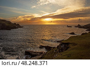 Coastal sunset, An Port, County Donegal, Ireland (2024 год). Стоковое фото, фотограф Татьяна Кахилл / Фотобанк Лори