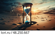 sand broken hour glass ai generated. Стоковое AI-изображение, AI-художник Vectorwin / Фотобанк Лори