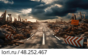arrows confusing road ai generated. Стоковое AI-изображение, AI-художник Vectorwin / Фотобанк Лори