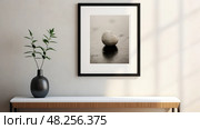 sleek black matted frame ai generated. Стоковое AI-изображение, AI-художник Vectorwin / Фотобанк Лори